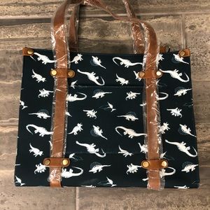 ModCloth dinosaur print camp director bag tote